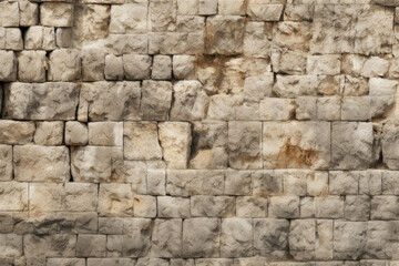 Obraz premium Processed collage of old ancient sand block wall texture in daylight. Background for banner