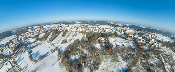 Winterliches Panorama der Region Absberg am Kleinen Brombachsee