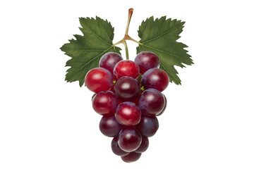 Fototapeta premium red grapes isolated on transparent background - Generative AI