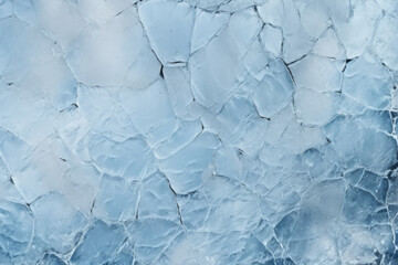 Obraz premium Processed collage of thick layer of cracked ice texture. Background for banner, backdrop or texture