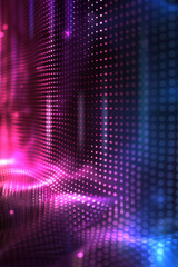 Obraz premium Digital Waves in Blue and Purple Gradient