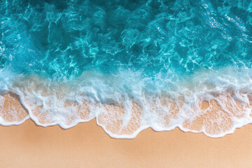 Fototapeta premium Light Blue Ocean and Sandy Shore