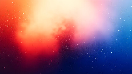 A colorful abstract cosmic background with stars and clouds.