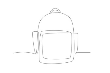 Backpacks concept one-line drawing