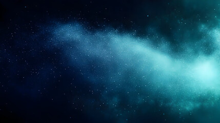 A cosmic scene depicting a swirling galaxy with stars.