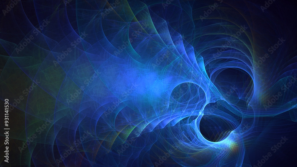 Wall mural 3d manual rendering abstract colorful fractal light background. its not ai generatd illustration.