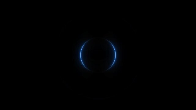 Animation of glowing neon radio waves signal icon background. frequency signal background concept.