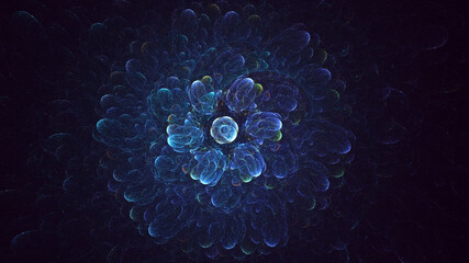 Obraz premium 3D manual rendering abstract round light background. Its not AI Generatd illustration. 