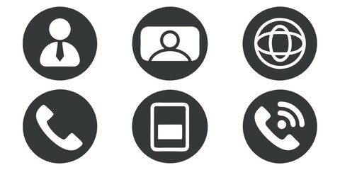 Contact Communication Icon Set