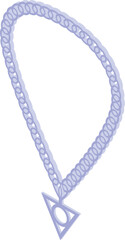 Obraz premium Purple chain necklace pendant fashion icon trend stylish accessory jewelry metal object