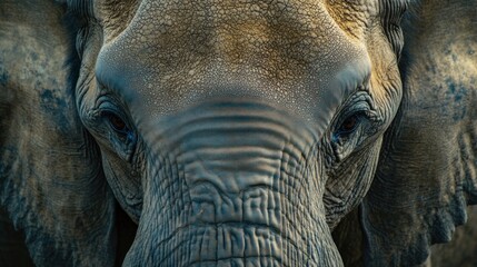 Obraz premium Close-up of an Elephant's Face