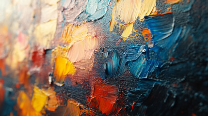 painter's hands with paint brush mixing vibrant colors on a palette, showcasing creativity and artistic process. The image highlights the intricate details and skill involved in painting