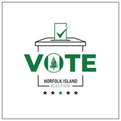 Obraz premium Norfolk Island voting, Norfolk citizen participation in voting, going to vote, voting, hand leaving vote, positive vote, negative vote, hand leaving paper in ballot box, elections, election of ruler.