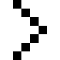Arrow Sign, Arrow Direction, Pixel Arrow. Vector Icon