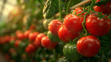 Obraz premium tomatoes in the grass