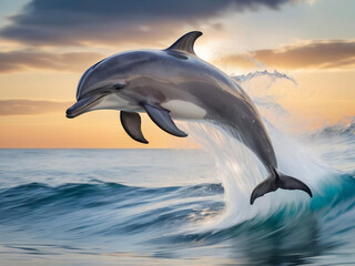 Fototapeta premium dolphin jumping out of the water