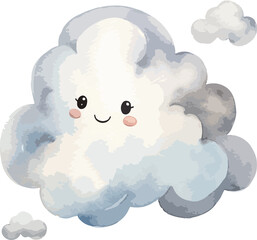 Cute Cloud clipart desing illustration