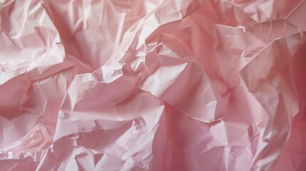 Fototapeta premium Pink Crumpled Paper Texture