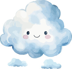 Cute Cloud clipart desing illustration