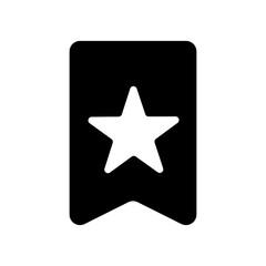 Favourite bookmark tag flat vector icon