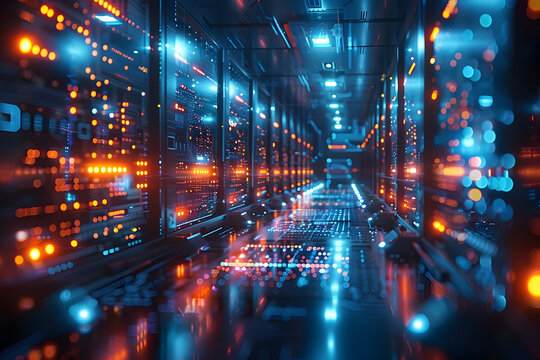 Futuristic Monitoring of Renewable Energy Grids in Sleek High Tech Setting