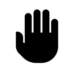 Stop warning sign vector icon