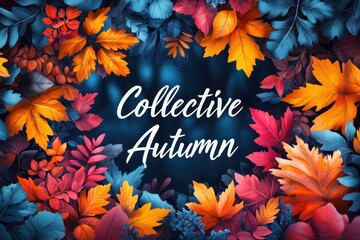 Autumn Leaves Illustration - Colorful Fall Foliage Background