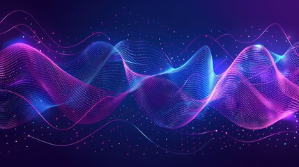 Fototapeta premium Abstract Neon Wave Background