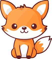 Fototapeta premium Cute Fox clipart desing illustration