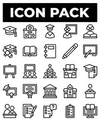 set of icon for education theme