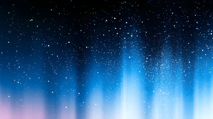 A starry night sky with a gradient of blue and pink hues.