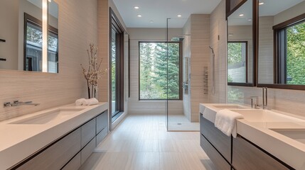 Contemporary and Luxurious Bathroom Interior Design Featuring Elegant and Classy Elements