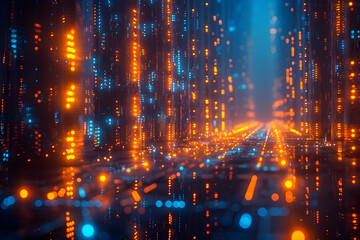 Fototapeta premium Advanced Monitoring Renewable Energy Grids in Sleek High Tech Futuristic Style