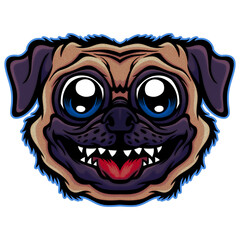 Pug dog face