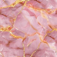 Pink marble background with golden line, pattern for seamless