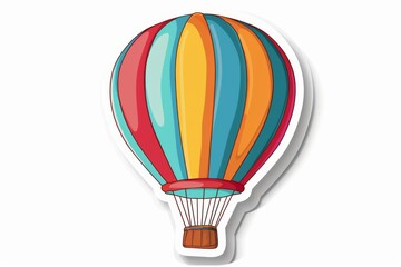 Fototapeta premium Colorful balloon with bright stripes