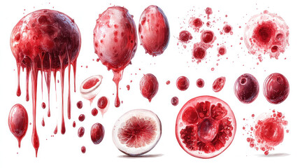 Fototapeta premium A guide on the causes and symptoms of blood blisters, including visual representation of different types of blisters.
