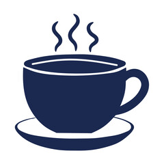 Blue coffe ilustration icon
