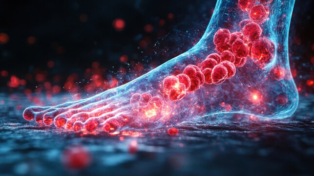 A medical infographic explaining the risks and complications associated with blood clots in the legs.