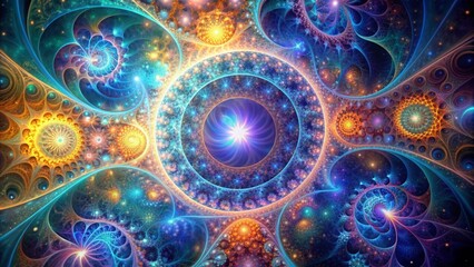 Fractal realms visualization , fractal, abstract, pattern, geometry, colorful, digital art, surreal, intricate