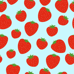 strawberry seamless pattern illustration