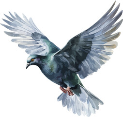 Naklejka premium Flying pigeon clipart desing illustration