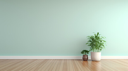 Simple interior design, perfect combination of green tones