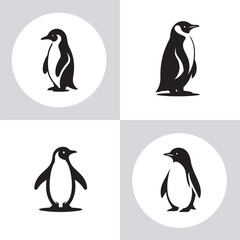 penguins on the vector