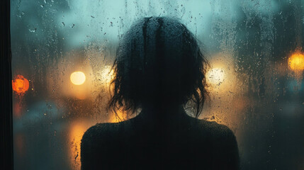 A person looking out of a foggy window, symbolizing a sense of being trapped and disconnected.