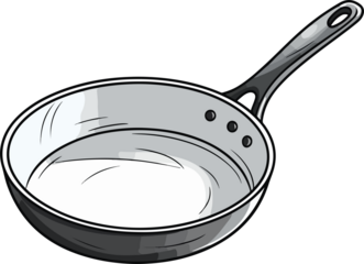 Frying pan clipart desing illustration