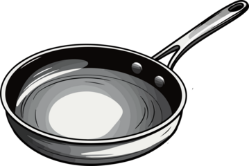 Frying pan clipart desing illustration