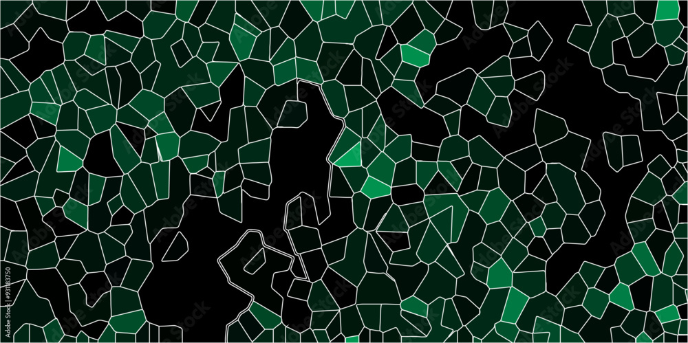 Poster 3D broken glass quartz vonoroi diagram vector background.Papercut geometric mosaic tiles pattern background. Broken Stained-Glass Background with lines. 