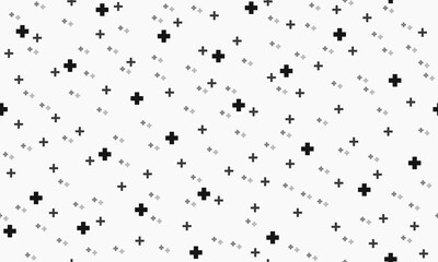 Fototapeta premium Medical cross seamless pattern. Plus background. Geometric mathematical vector pattern. 