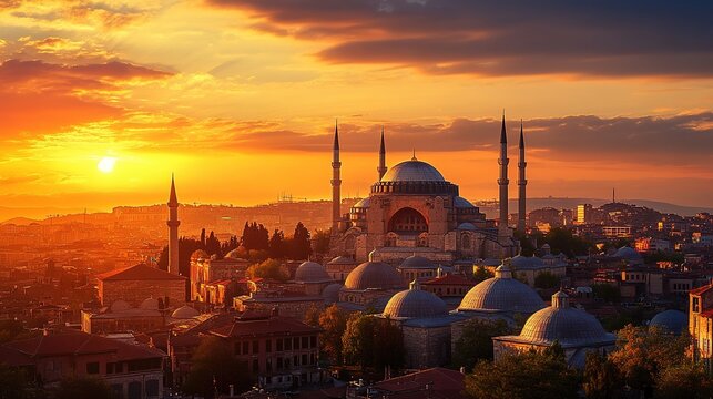 hagia sophia at night